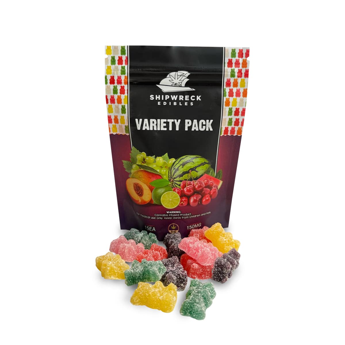 Buy Variety Pack Gummy Bears By ShipWreck Edibles (150mg THC) Online In ...