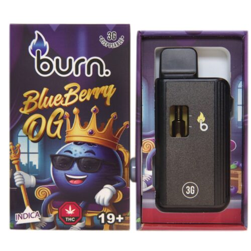 Burn Extracts – Blueberry OG (Indica) 3g Disposable Vapes