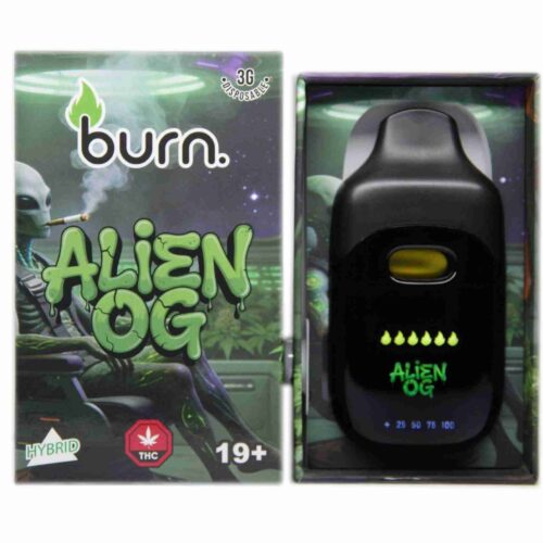 Burn Extracts – Alien OG (Hybrid) 3g Disposable Vapes