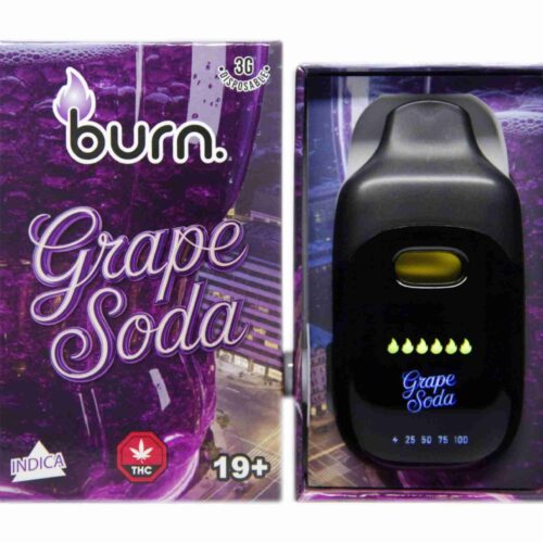 Burn Extracts - Grape Soda (Indica Dominan Hybrid) 3g Disposable Vapes