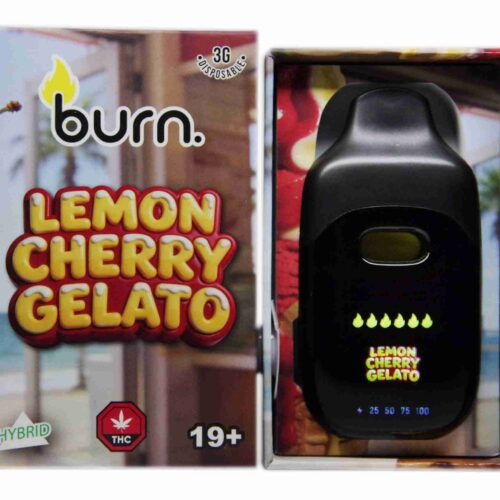Burn Extracts - Lemon Cherry Gelato (Hybrid) 3g Disposable Vapes
