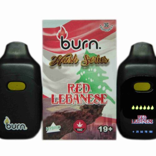 Burn Extracts - Red Lebanese Hashish (Hybrid) 3g Disposable Vapes